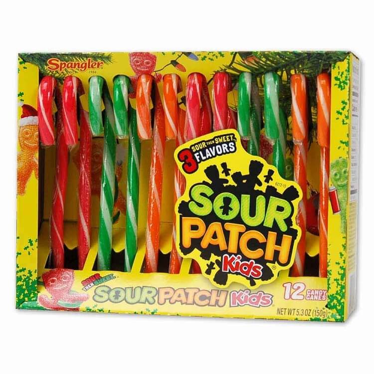 Sour Patch Candy Cane Christmas Candy